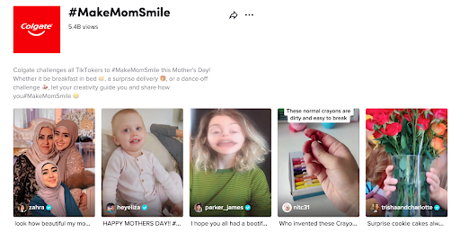 TikTok hashtag challenge make mom smile