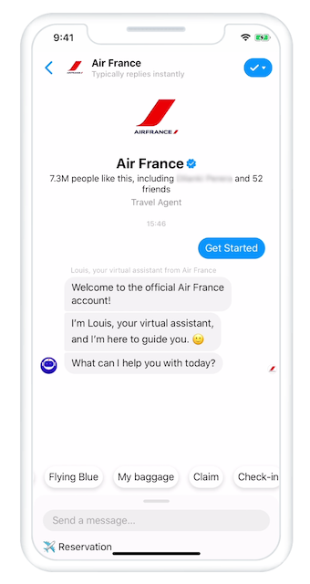 messenger marketing air france case study