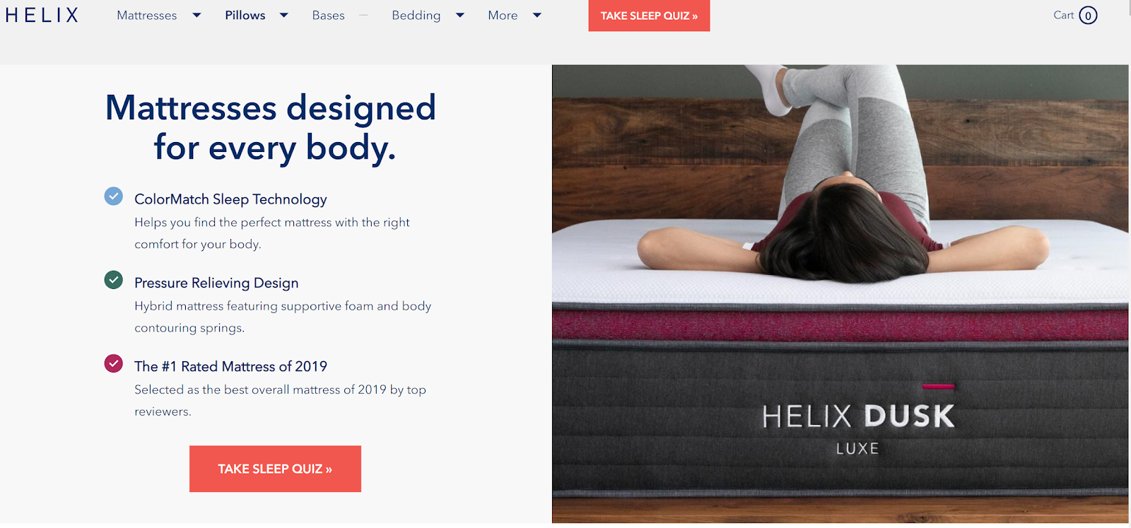 nurturing marketing helix mattress example