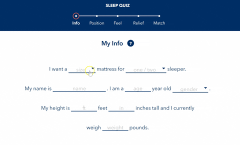 nurturing marketing helix mattress quiz