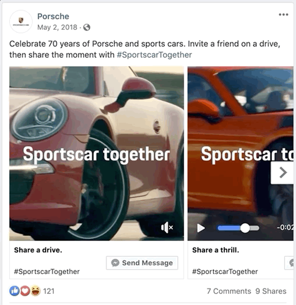 serialized content ads sportscar together campaign