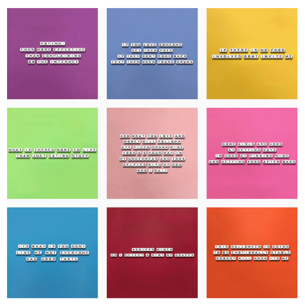 social media for small business successful brands square sayings instagram grid