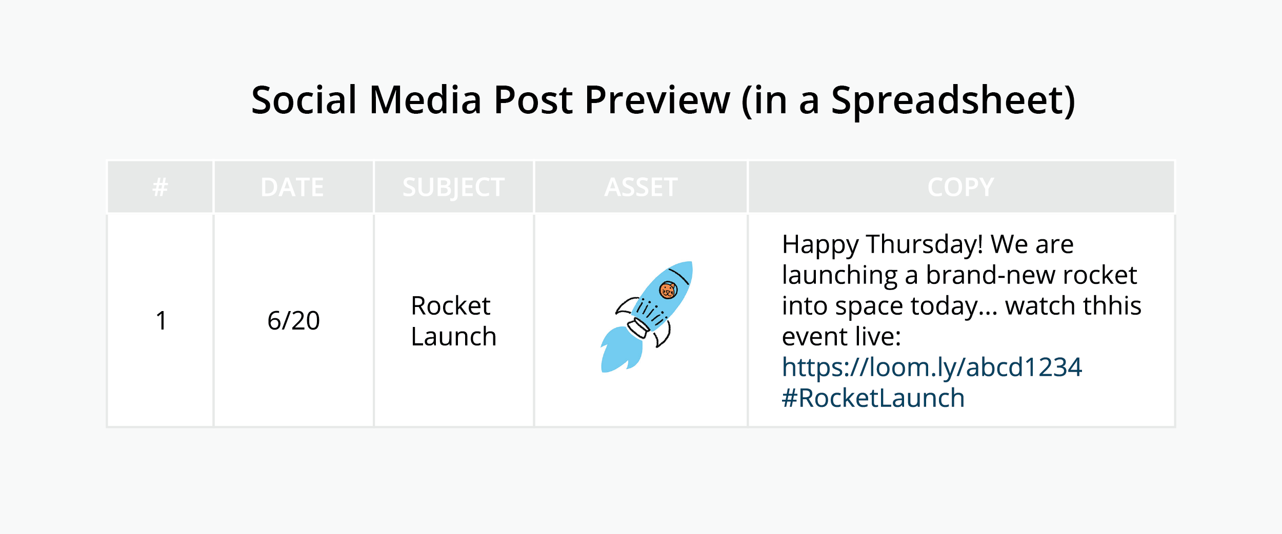 social media management social media post preview spreadsheet