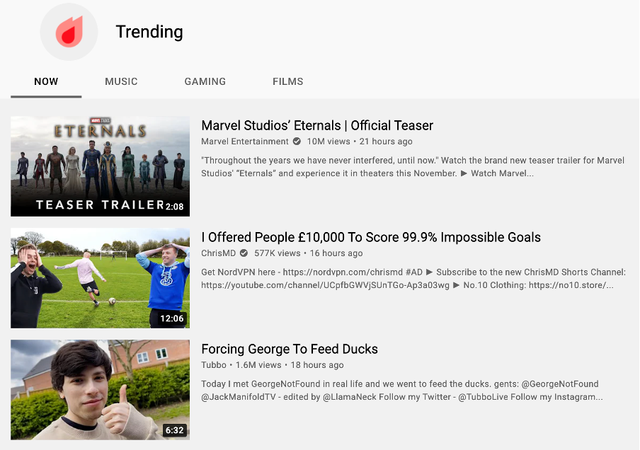 trending topics trends on youtube