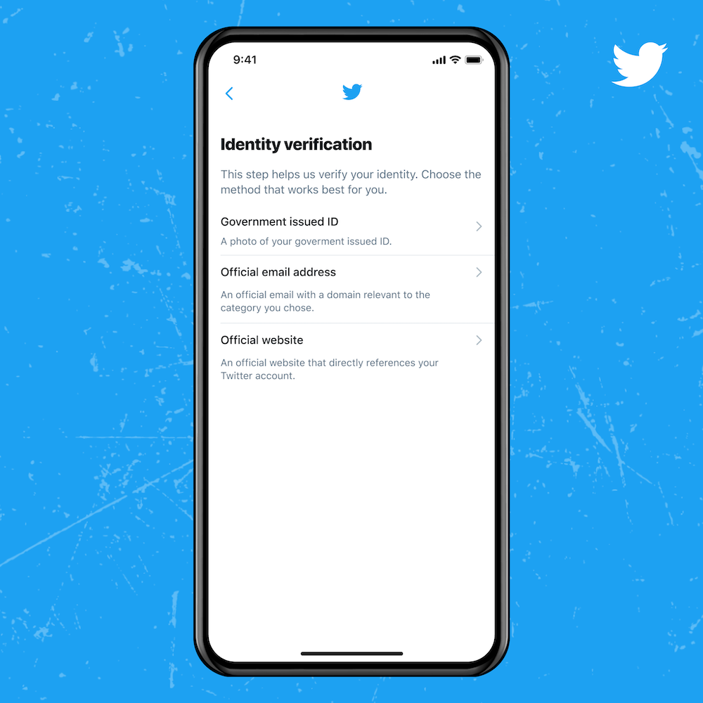 twitter blue badge application step 2