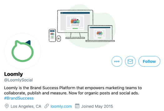 twitter marketing loomly username handle