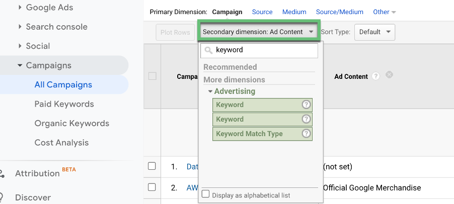 utm parameters how to track secondary dimension